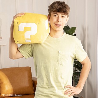 Club Mocchi- Mocchi- Super Mario ? Block Mega Plush Toy, 15 inch