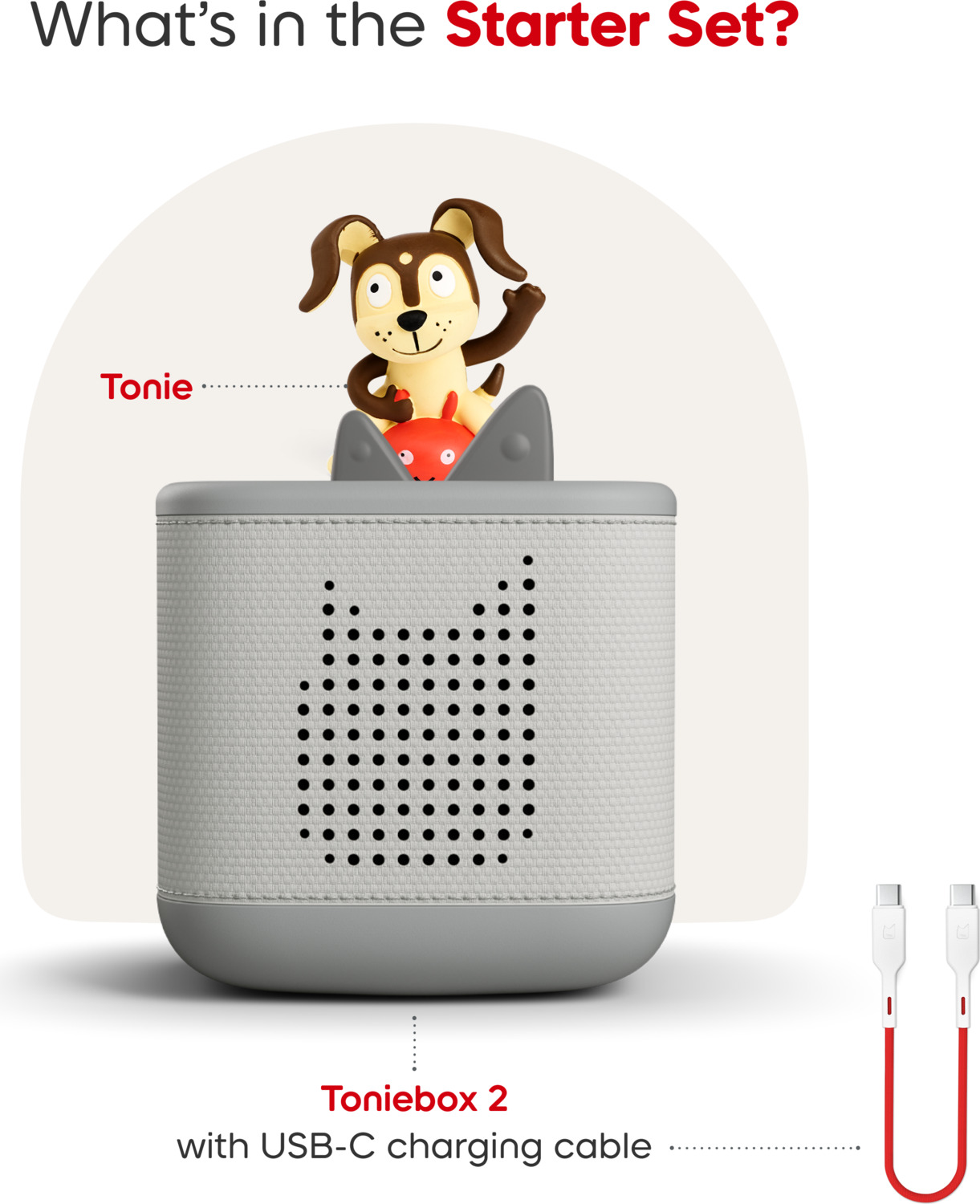 Playtime Puppy Toniebox 2 Starter Set - Moon Gray