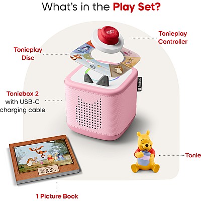Disney Winnie the Pooh Toniebox 2 Full Play Set - Cloud Pink