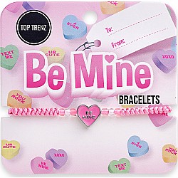 Adjustable Conversation Heart valentine bracelets