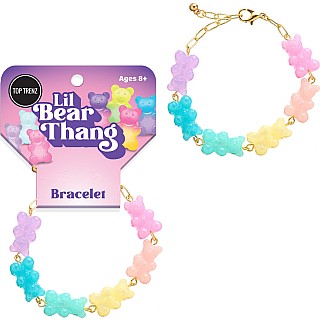 Lil Bear Thang Bracelet - Pastel Glitter Colors