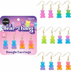 Lil Bear Thang Dangle Earring Set - Gradient Color