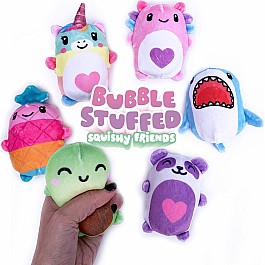 Bubble Stuffed Squishy Friends - Plush Wrapped Fidget Balls