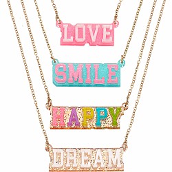 J.V. Charm Club - Collegiate Charm Word Necklaces