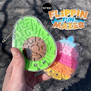 Flippin' Fun Maze Keychain  - Avocado