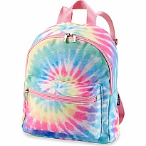 Pastel Delight Tie-Dye Canvas Mini Backpack
