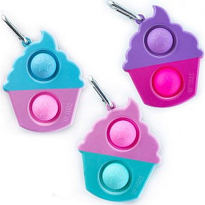 OMG Mega Pop - Cupcake Keychain (Purple and Pink)