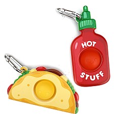 OMG Mega Pop Best Friend Keychains - Taco & Hot Sauce (Sold Separately)