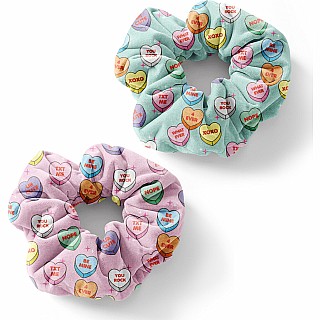 Candy Heart Scrunchie Set 2 per card