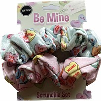 Candy Heart Scrunchie Set 2 per card