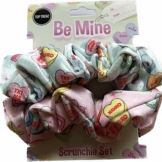 Candy Heart Scrunchie Set 2 per card