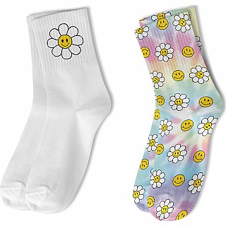 Crew Sock 2 Pack - Daisy