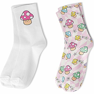 Crew Sock 2 Pack - Mushroom