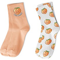 Crew Sock 2 Pack - Peach