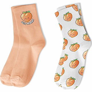 Crew Sock 2 Pack - Peach