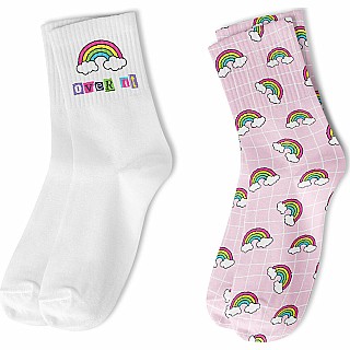 Crew Sock 2 Pack - Rainbow