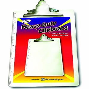 Clipboard, 9" X 12" Clear  Low Profile Clip