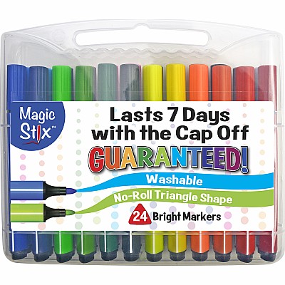 Magic Tri Stix 24 Color  Cap Off For 7 Days