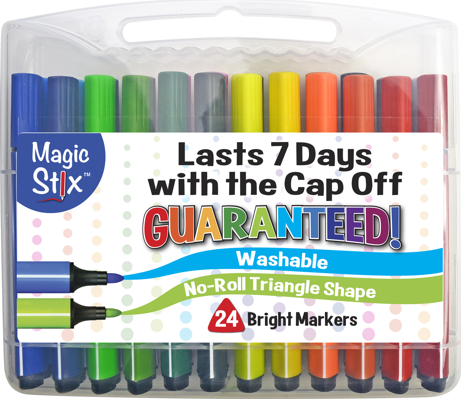 Magic Tri Stix 24 Color - Cap off for 7 days