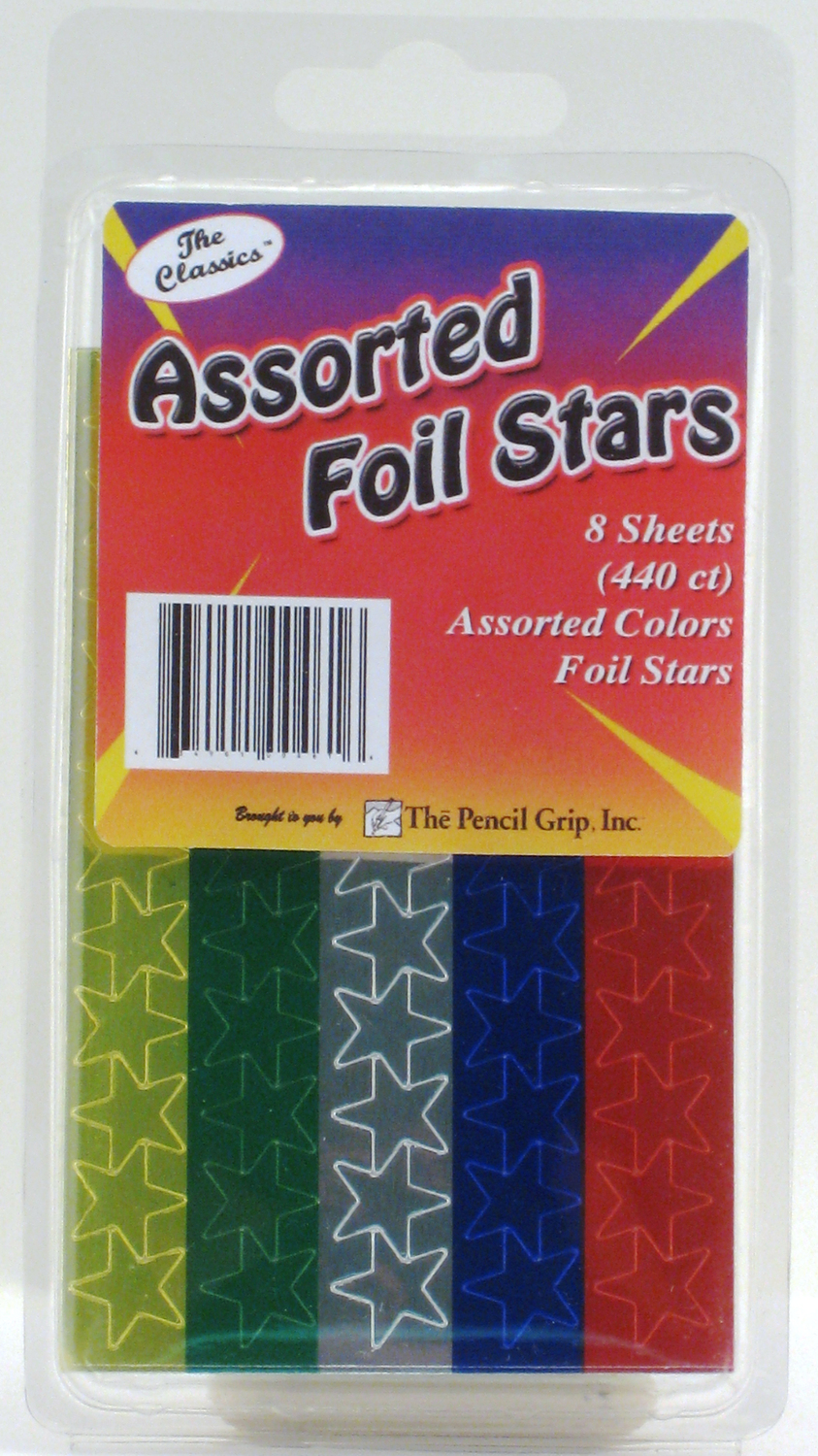 Foil Star Stickers (440 Ct.)  Clamshell