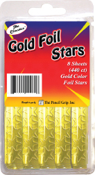 Gold Foil Star Stickers (440 Ct.0  Clamshell