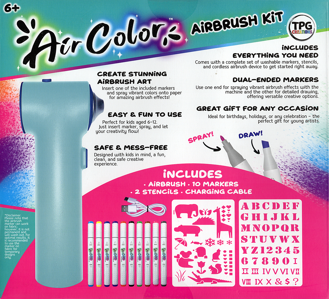 Aircolor Airbrush Kit (includes markers)