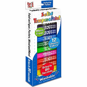 Kwikstix Tempera Paint  12 Classic Colors