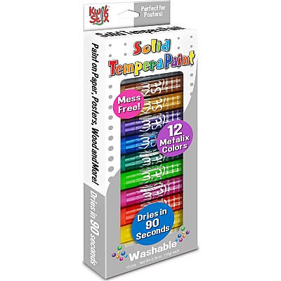 Kwikstix Tempera Paint  12 Metalix Colors