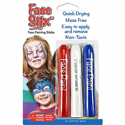 Face Paint Stix  3 Pack, Assorted Colors