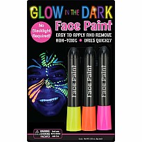 Glow In The Dark Face Paint Stix  3 Pack