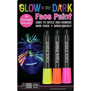 Glow In The Dark Face Paint Stix  3 Pack