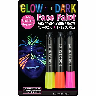 Glow In The Dark Face Paint Stix  3 Pack