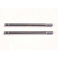 Shock shafts, steel, chrome finish (long) (2)