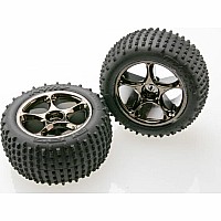 Tires & wheels, assembled (Tracer 2.2" black chrome wheels, Alias 2.2" tires) (2) (Bandit rear, medium compound with foam inser