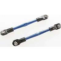 Turnbuckles, aluminum (blue-anodized), toe links, 59mm (2) (assembled w/ rod ends & hollow balls) (requires 5mm aluminum wrench