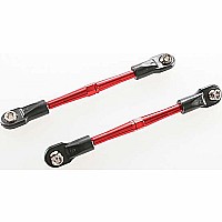 Turnbuckles, aluminum (red-anodized), toe links, 59mm (2) (assembled with rod ends & hollow balls) (requires 5mm aluminum wrenc