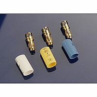 Bullet connectors, male, 3.5mm (3)/ heat shrink