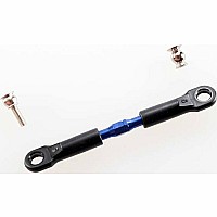 Turnbuckle, aluminum (blue-anodized), camber link, front, 39mm (1)(assembled w/rod ends)/hollow balls (2)(See part 3741A for co