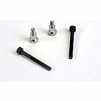 Shoulder screws, steering bellcranks (3x30mm cap-head machine) (2)/ draglink shoulder screws (chrome) (2)