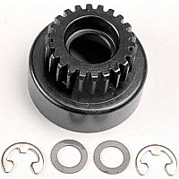 Clutch bell, (22-tooth)/ 5x8x0.5mm fiber washer (2)/ 5mm E-clip (requires #4611-ball bearings, 5x11x4mm (2))