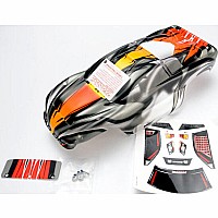 Body, Nitro Rustler, ProGraphix (Replacement for the painted body. Graphics are painted, requires paint & final color applicati