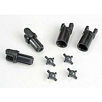 Driveshafts, telescopic (external-splined (2) & internal-splined (2))/ metal U-joints (4)