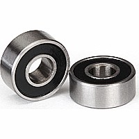Ball bearings, black rubber sealed (4x10x4mm) (2)