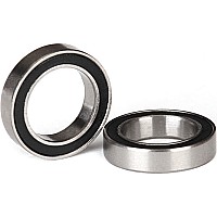 Ball bearings, black rubber sealed (12x18x4mm) (2)