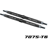 Toe links, Maxx (TUBES black-anodized, 7075-T6 aluminum, stronger than titanium) (112mm, front) (2)/ rod ends (4)/ aluminum wre