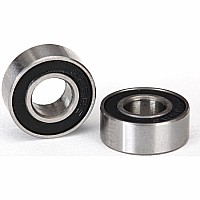 Ball bearings, black rubber sealed (6x13x5mm) (2)