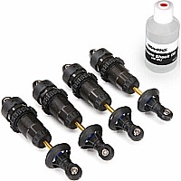 Shocks, GTR hard-anodized, PTFE-coated aluminum bodies with TiN shafts (fully assembled w/o springs) (4)