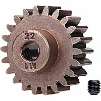 Gear, 22-T pinion (1.0 metric pitch) (fits 5mm shaft)/ set screw (compatible with steel spur gears)