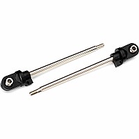Shaft, GTX shock, 110mm (assembled with rod ends & hollow balls) (steel, chrome finish) (2)