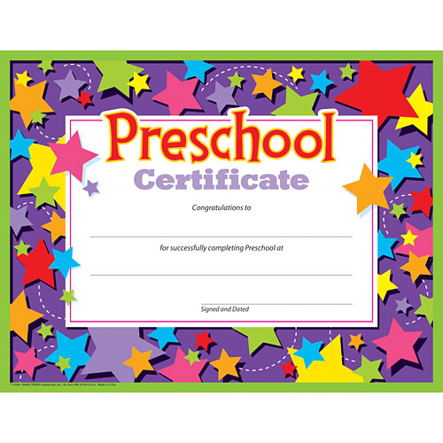 Preschool Certificate - Kool & Child